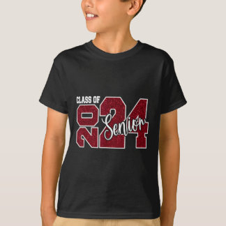 van 2024 senior 24 laatste dag van school Afstuder T-shirt