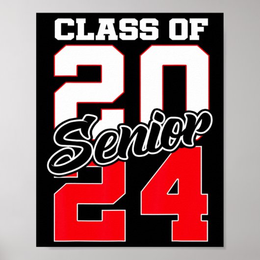 van 2024 Senior 24 Shirt High School Afstuderen GI Poster (Voorkant)