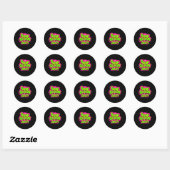 van 2024 Senior Fresh 90s Retro TV stijl Afstudere Ronde Sticker (Vel)