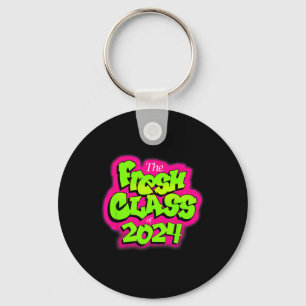 van 2024 Senior Fresh 90s Retro TV stijl Afstudere Sleutelhanger