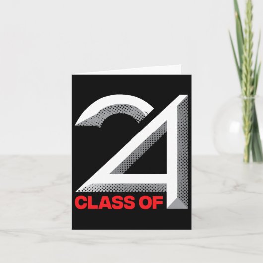 van 2024 Shirt Afstuderen Senior High School Colle Kaart (Voorkant)