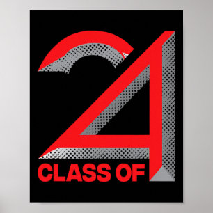 van 2024 Shirt Afstuderen Senior High School Colle Poster