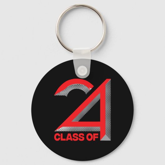 van 2024 Shirt Afstuderen Senior High School Colle Sleutelhanger (Voorkant)