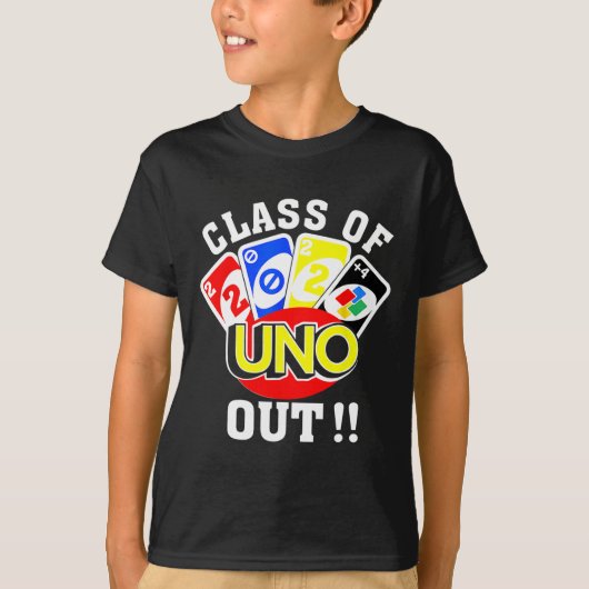 van 2024 Uno uit senior 2024 Afstuderen docent STU T-shirt (Voorkant)
