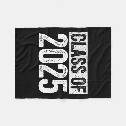 van 2025 Senior 2025 Afstuderen Shirt Fleece Deken (Voorkant (Horizontaal))