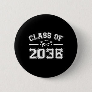 van 2036 groeien met mij eerste dag kleuterschool ronde button 5,7 cm