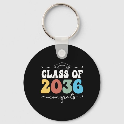 van 2036 Kleuterschool Eerste dag Afstuderen Grow  Sleutelhanger (Voorkant)