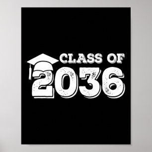 van 2036 Shirt Vrouwen Mannen Kinder Senior Afstud Poster