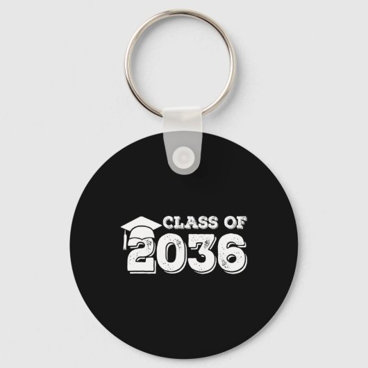 van 2036 Shirt Vrouwen Mannen Kinder Senior Afstud Sleutelhanger (Voorkant)