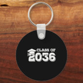 van 2036 Shirt Vrouwen Mannen Kinder Senior Afstud Sleutelhanger (Voorkant)