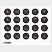 van 2037 EST 2024 groeien met ME Handprints K tot Ronde Sticker (Vel)
