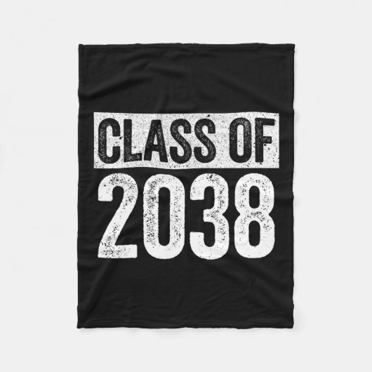 van 2038 Senior 2038 Afstuderen Shirt Fleece Deken (Voorkant)