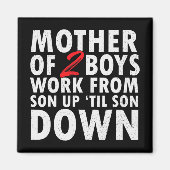 van 2 jongens werken van zoon tot zoon down moeder magneet (Voorkant)