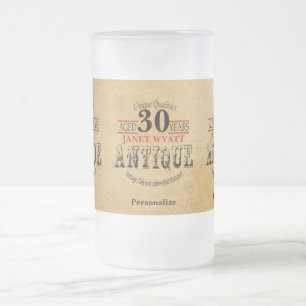 Van 30 Jaar   30ste Verjaardag Matglas Bierpul