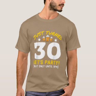 Van 30 tot 19.00 uur Funny 30th Birthday Beer T-shirt