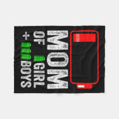 Van 3 Jongen 1 Meisje Gift Van Kind Moederdag Verj Fleece Deken (Voorkant (Horizontaal))
