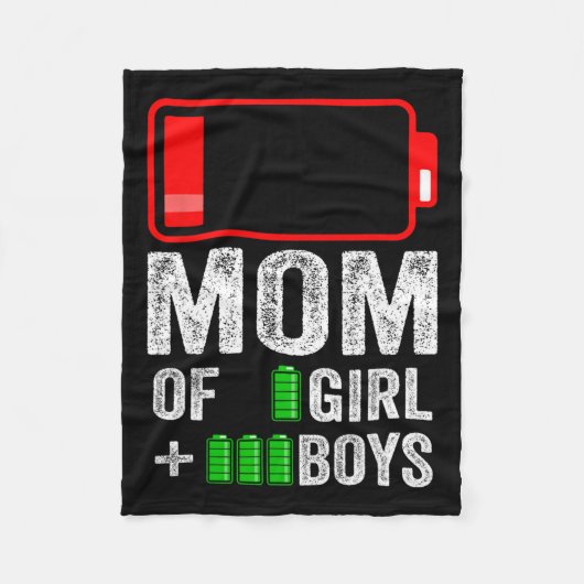 Van 3 Jongen 1 Meisje Gift Van Kind Moederdag Verj Fleece Deken (Voorkant)