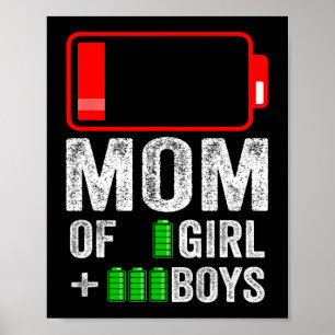 Van 3 Jongen 1 Meisje Gift Van Kind Moederdag Verj Poster
