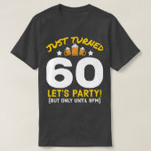 Van 60 tot 19.00 uur Funny 60th Birthday Beer T-shirt (Design voorkant)