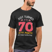 Van 70 tot 70 uur 's avonds zondag 70. t-shirt (Voorkant)