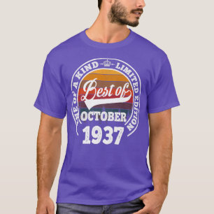 van 85 oktober 1937 85e geboortedag voor 85 jaar t-shirt