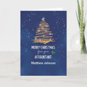 Van accountant kerstboom  naam kaart (Voorkant)