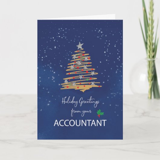Van accountant kerstboom op marine kaart (Voorkant)