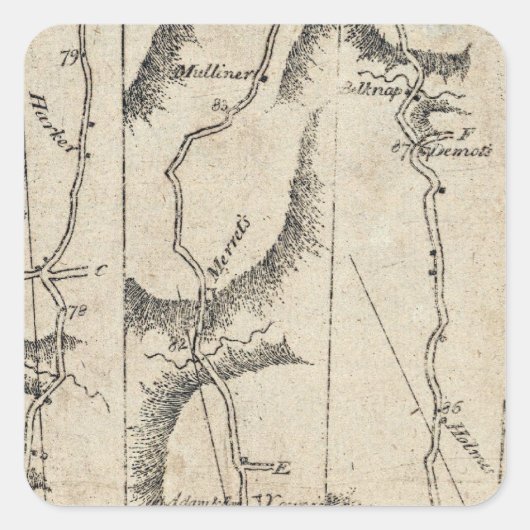 Van Albany tot Newborough 33 Vierkante Sticker (Voorkant)