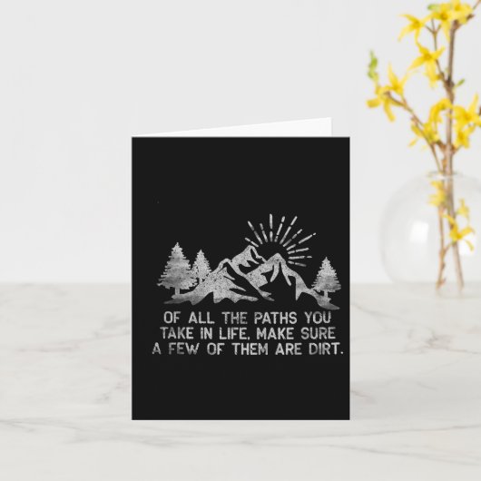 Van alle paden die je neemt in het leven en wandel kaart (Gele Bloem)