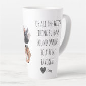 Van alle rare dingen die ik op het internet vond latte mok (Rechterhoek)