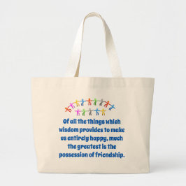van alles wat de wijsheid biedt - vriendjespolitie grote tote bag