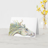 Van Alma (Paard) het Wenskaart Kaart (Gele Bloem)