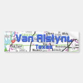 Van Alstyne Texas Map Bumpersticker (Voorkant)