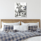 Van Amburgh de Brute Tamer, 1838 Canvas Afdruk (Insitu (Slaapkamer))