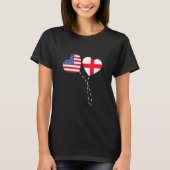 van Amerikaanse vlag Engelse vlag Engels Amerikane T-shirt (Voorkant)