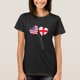 van Amerikaanse vlag Engelse vlag Engels Amerikane T-shirt