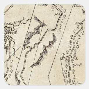 Van Annapolis tot Bowlinggreen Ordy 70 Vierkante Sticker