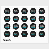 Van apen naar messen de Glijdende Progressie Ronde Sticker (Vel)