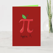 Van Apple Pi het Leuke van de Wiskunde Wenskaart Kaart (Voorkant)