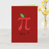 Van Apple Pi het Leuke van de Wiskunde Wenskaart Kaart (Gele Bloem)