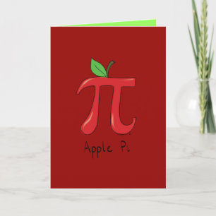 Van Apple Pi het Leuke van de Wiskunde Wenskaart Kaart