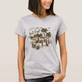 Van auto's rijden in strand t-shirt (Voorkant)
