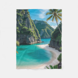 Van baai naar bank: een stukje tropische gelukzali fleece deken