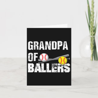 van Ballers Grappige honkbal softbal vaders dag gi Kaart