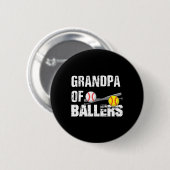 van Ballers Grappige honkbal softbal vaders dag gi Ronde Button 5,7 Cm (Voorkant /achterkant)