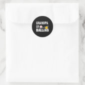 van Ballers Grappige honkbal softbal vaders dag gi Ronde Sticker (Tas)
