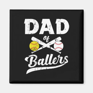 van ballers vader van honkbal en softbalspeler voo magneet