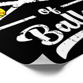 van ballers vader van honkbal en softbalspeler voo poster (Hoek)