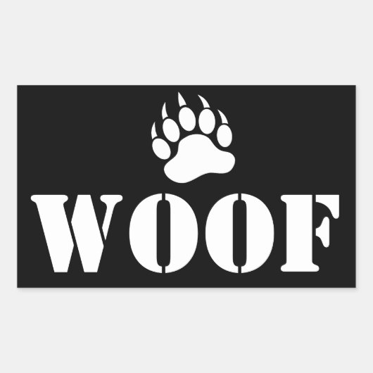 van Beer Paw Rechthoekige Sticker (Voorkant)