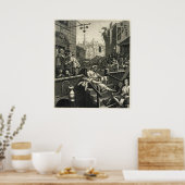 Van Beer Street en Gin Lane Poster (Keuken)
